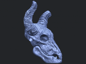 skull of goat 01 3D 프린트 모델