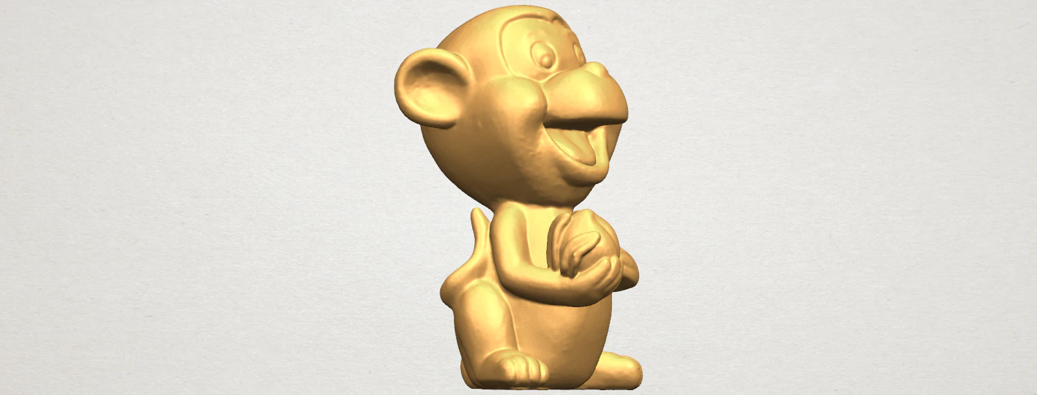 cute monkey 3D Print Model .c4d .max .obj .3ds .fbx .stl .blend 