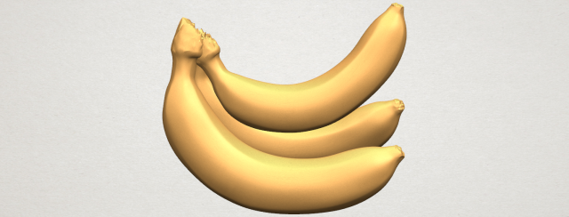 banana 01 3D प्रिंट मॉडल .c4d .max .obj .3ds .fbx .stl .blend 