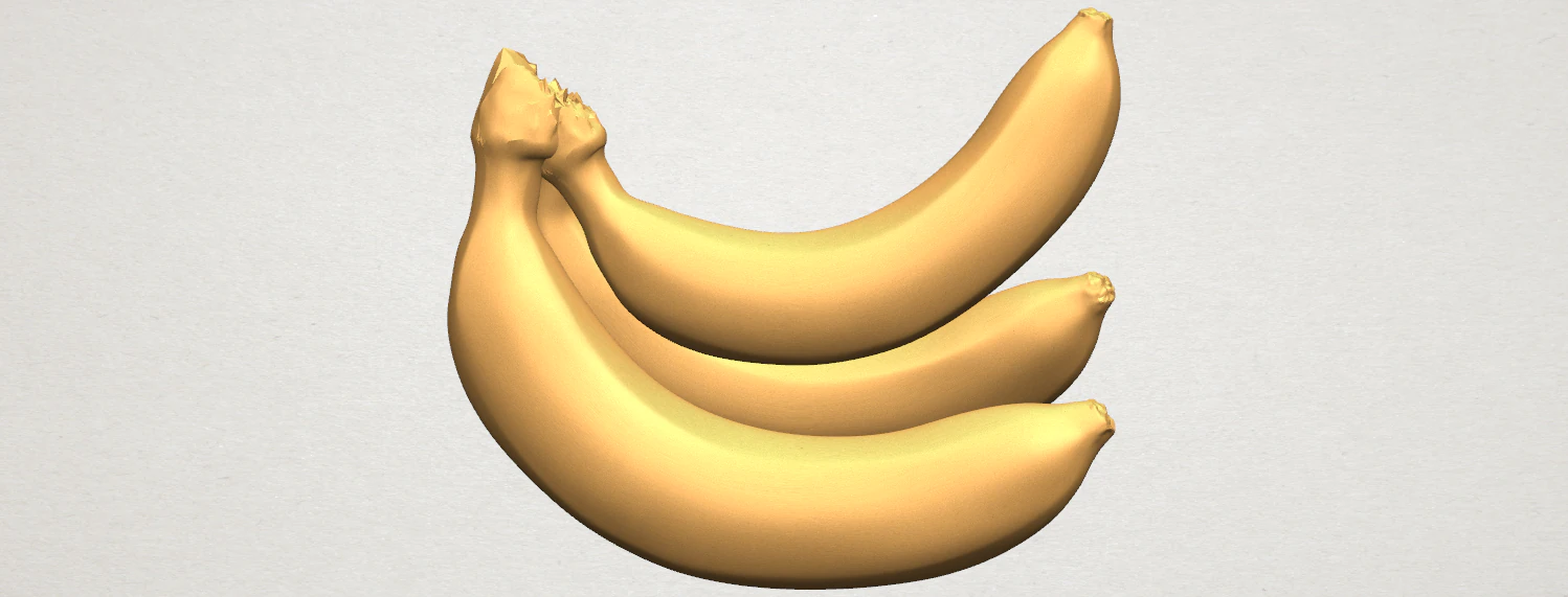 banana 01 3D Print Model .c4d .max .obj .3ds .fbx .stl .blend 