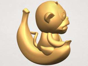monkey and banana 3D Baskı Modeli