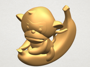 monkey and banana 3D Baskı Modeli