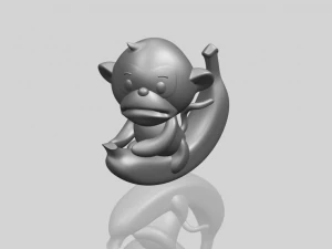 monkey and banana 3D Print Model
