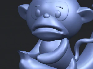 monkey and banana 3D Print Model