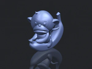 monkey and banana 3D Print Model