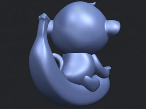 monkey and banana 3D Print Model