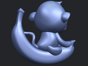 monkey and banana 3D Baskı Modeli