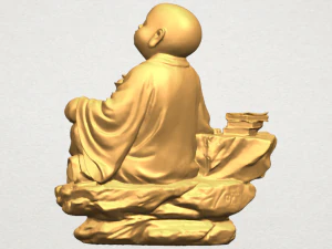 little monk drink tea 3D Print Model