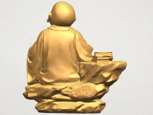 little monk drink tea 3D Print Model