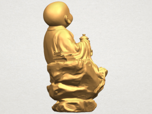 little monk drink tea Modelo de Impressão 3D