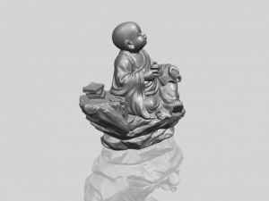 little monk drink tea Modelo de Impressão 3D