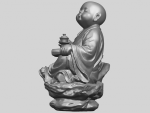 little monk drink tea Modelo de Impressão 3D