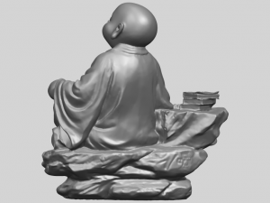 little monk drink tea Modelo de Impressão 3D