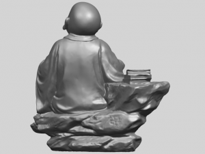 little monk drink tea Modelo de Impressão 3D