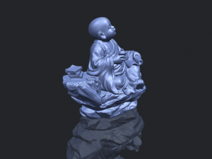 little monk drink tea Modelo de Impressão 3D