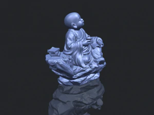 little monk drink tea 3D Print Model