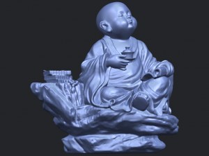 little monk drink tea Modelo de Impressão 3D