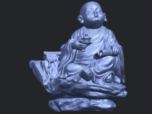 little monk drink tea Modelo de Impressão 3D