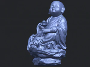 little monk drink tea 3D Print Model