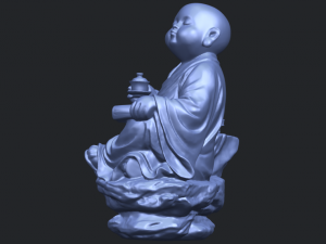 little monk drink tea Modelo de Impressão 3D