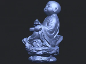 little monk drink tea 3D Print Model