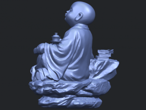 little monk drink tea Modelo de Impressão 3D