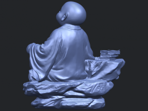 little monk drink tea Modelo de Impressão 3D