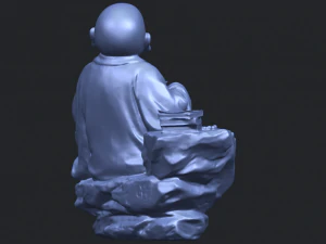 little monk drink tea 3D Print Model