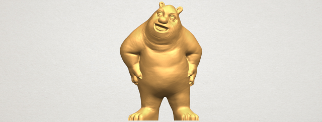 bear senior 3Dプリントモデル .c4d .max .obj .3ds .fbx .stl .blend 