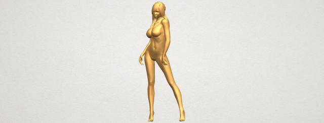naked girl 24 3D Принт Модель .c4d .max .obj .3ds .fbx .stl .blend 
