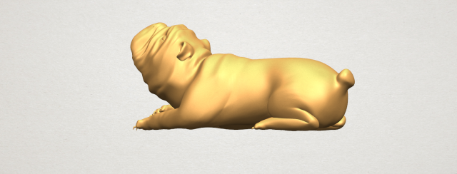 bull dog 07 3D-Druckmodell .c4d .max .obj .3ds .fbx .stl .blend 