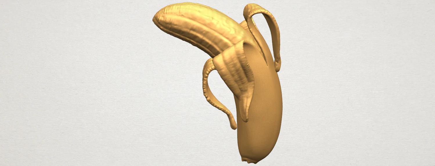 banana 02 3D Print Model .c4d .max .obj .3ds .fbx .stl .blend 