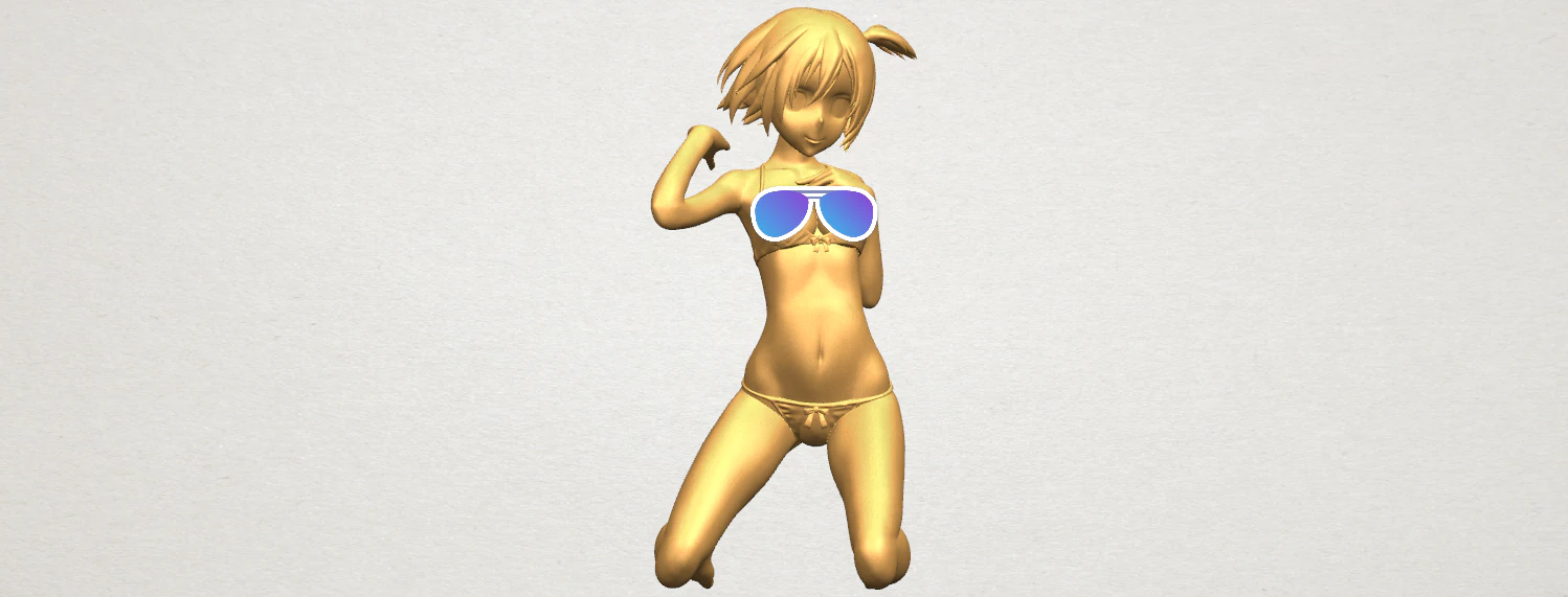 naked girl - bended knees 04 3D Print Model .c4d .max .obj .3ds .fbx .stl .blend