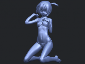 naked girl - bended knees 04 3D 프린트 모델