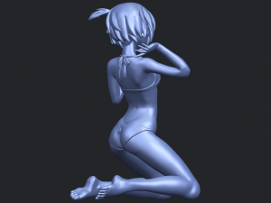 naked girl - bended knees 04 3D 프린트 모델