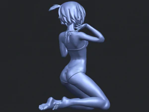 naked girl - bended knees 04 3D Print Model