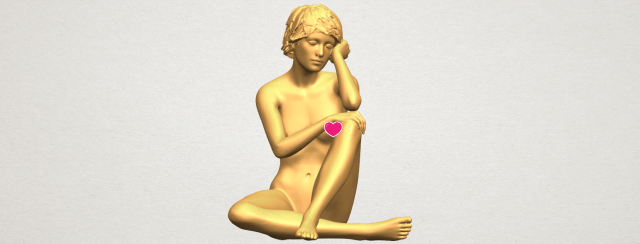 naked girl 26 3D Baskı Modeli .c4d .max .obj .3ds .fbx .stl .blend 