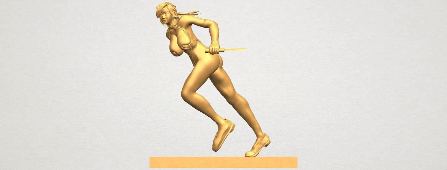 sexy girl 09 3D Print Model .c4d .max .obj .3ds .fbx .stl .blend 