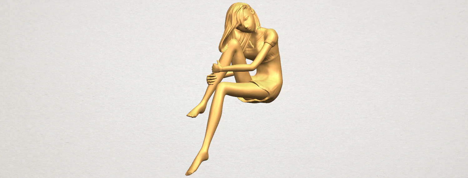 beautiful girl 14 3D Print Model .c4d .max .obj .3ds .fbx .stl .blend