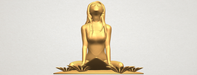 girl surfing board 01 3D Принт Модель .c4d .max .obj .3ds .fbx .stl .blend 
