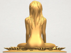 girl surfing board 01 3D Print Model