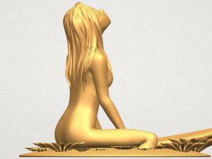 girl surfing board 01 3D Принт Модель