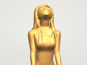 girl surfing board 01 3D Принт Модель