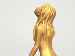girl surfing board 01 3D Принт Модель