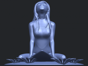 girl surfing board 01 3D Принт Модель