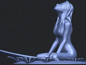 girl surfing board 01 3D Print Model