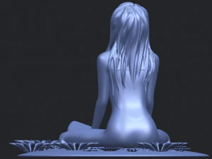 girl surfing board 01 3D Print Model