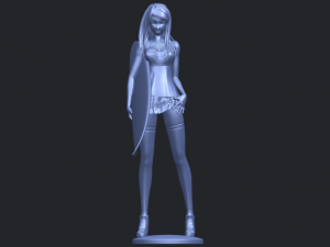 girl surfing board 02 Model Cetak 3D