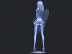 girl surfing board 02 Model Cetak 3D