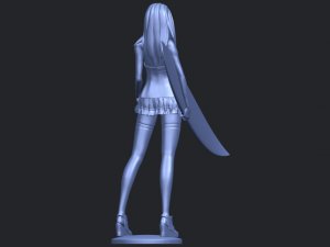 girl surfing board 02 Model Cetak 3D